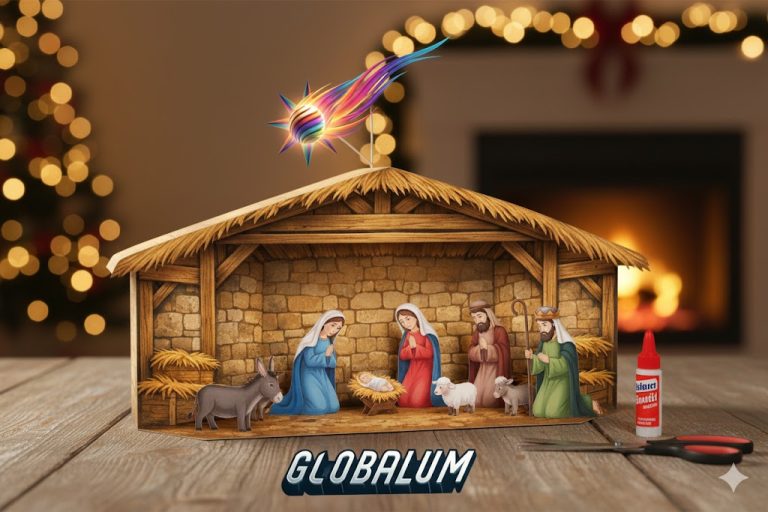 Un regalo exclusivo de Globalum: ¡Descarga nuestro Portal de Belén recortable!