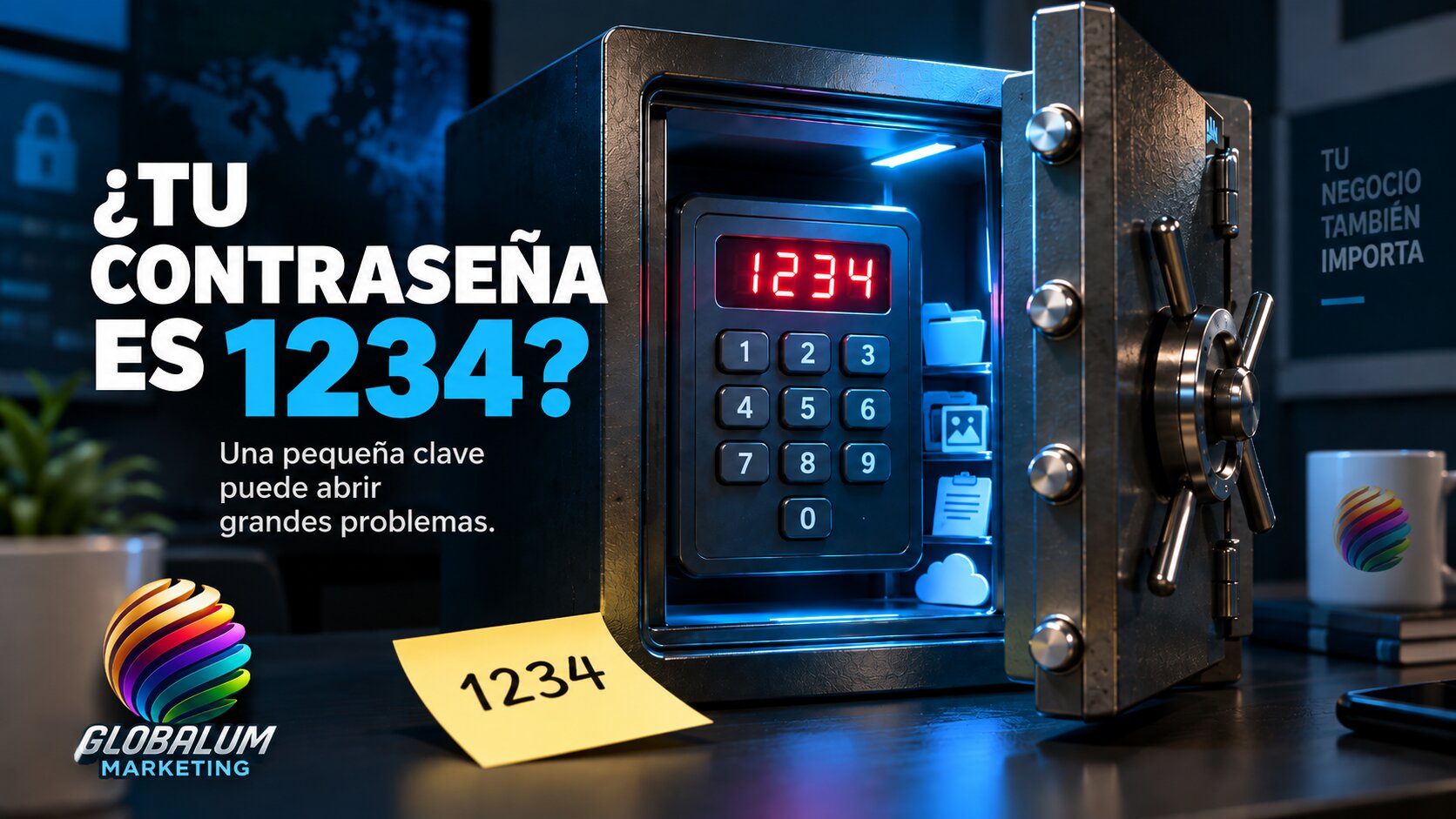 Contraseña 1234 y seguridad web - Globalum Marketing