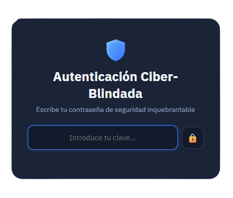 Pantalla de acceso de SUPER SEGURIDAD de Globalum Marketing para probar contraseñas débiles